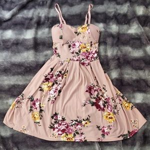 Pink Floral Summer Dress